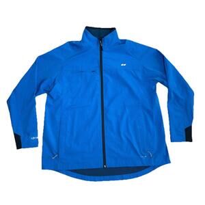 Koppen Mens XXL 2XL  Aquapel Rip Stop Rain Jacket Blue Full Zip Mesh Lined Gorp